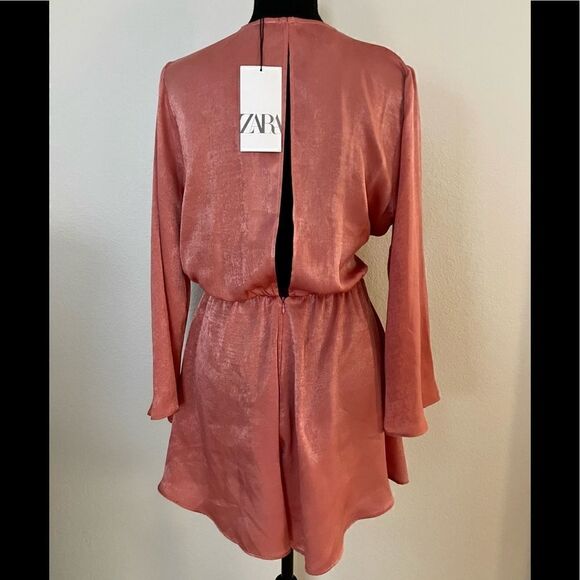NWT Zara Satin Effect Short Jumpsuit - Picture 10 of 13